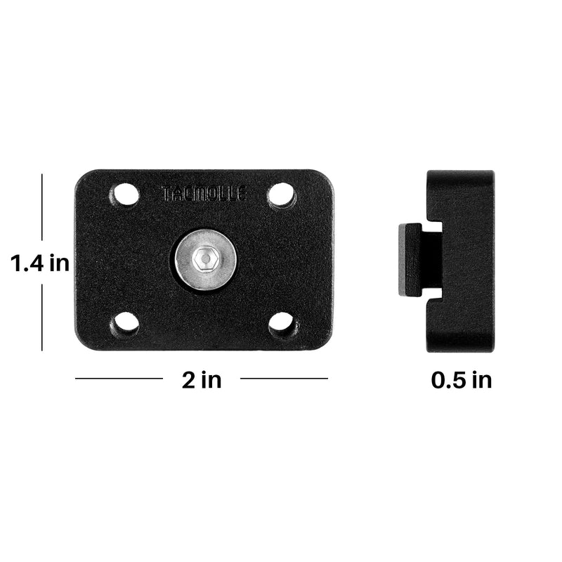 Mounting Bracket Base for MOLLE Panel, MOLLE Adapter Accessories Mount for Fire Extinguisher Mount Gun Rack Gas Can Holder, 2-Pack