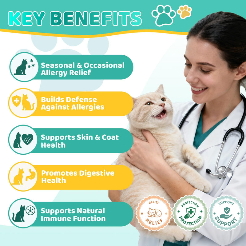 Dog & Cat Allergy Relief – Anti-Itch Drops for Dogs + Natural Allergy Support for Cats, Yeast, Itchy Skin, Paw & Ear Relief, Skin Coat & Immune Support for Multi-Pet Homes