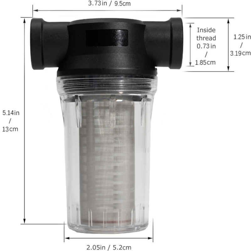 BUPUROTT Water Pump Strainer Filter Inlet Filter for High Pressure Washer, Sediment Filter Attachment, 80 Mesh Screen(1/2“ 80Mesh) 1/2“ 80 Mesh