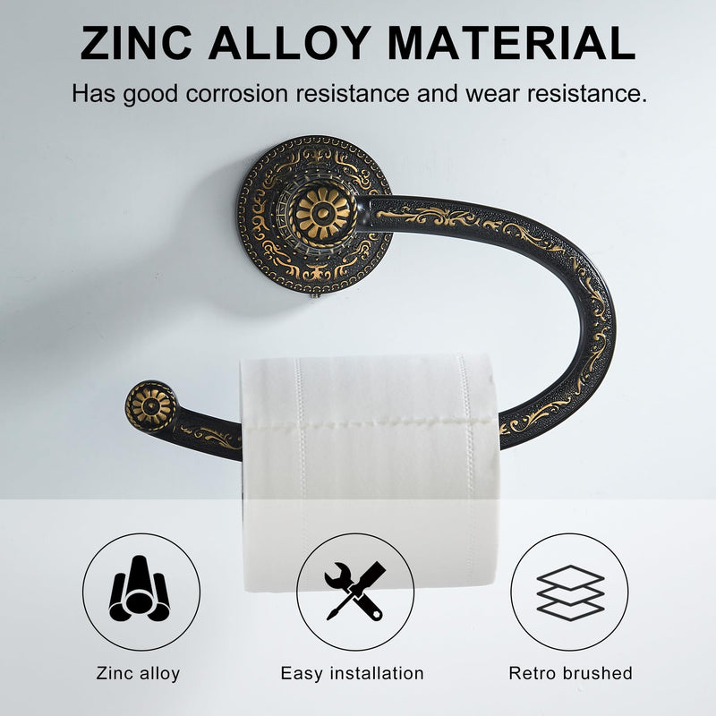 Vintage Style Antique Toilet Roll Paper Holder Retro Tissue Holder Wall Mounted Bathroom Hardware Antique Black-toilet Paper Holder