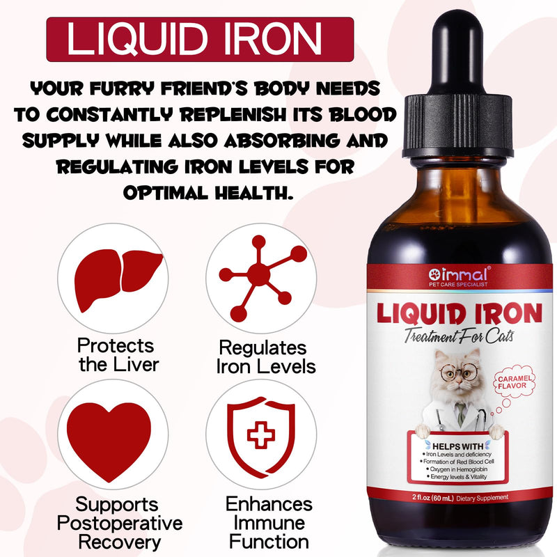 Liquid Iron Supplements for Cats,LiquiI Iron with Vitamin C and B12,Supports Anemia, Low Enery Levels and Lethargy,Promotes Blood Health, Helps with Formation of Red Blood Cell - PawsPlanet Australia