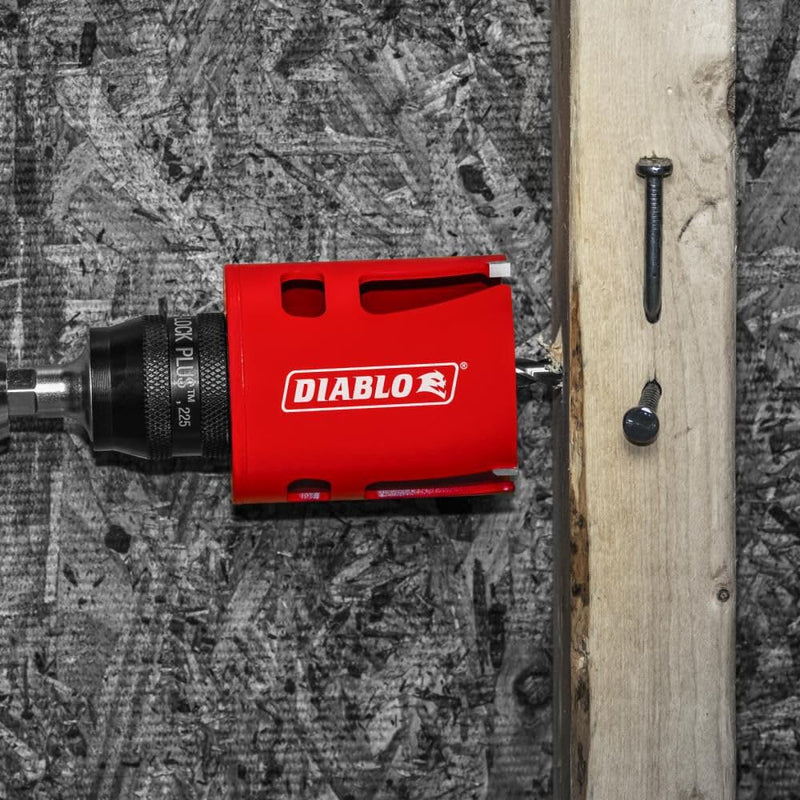 Diablo Demo Demon Carbide Teeth Rough-in Hole Saw - Compatible with SnapLock Plus Mandrel System - 2-9/16" Diameter, 2-3/8" Length - DHS2563CTR One Size