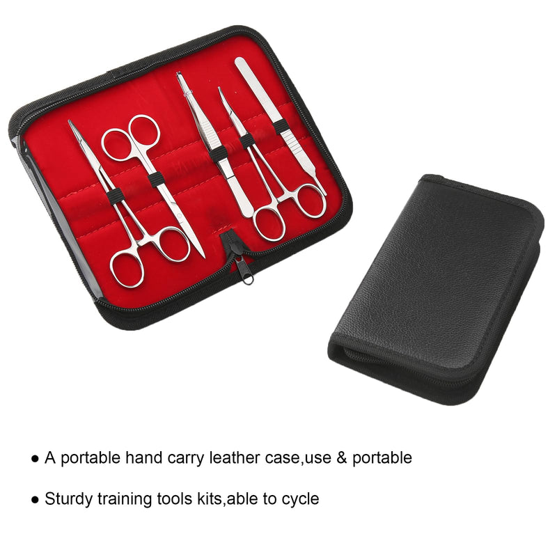 Suture Practice Kit for Medical Students Complete Surgical Training Include Silicone Suture Pad,Sterile Thread & Needle,Set of Suture Tools,Dissection Blades with Cary Bag(17 Pcs)