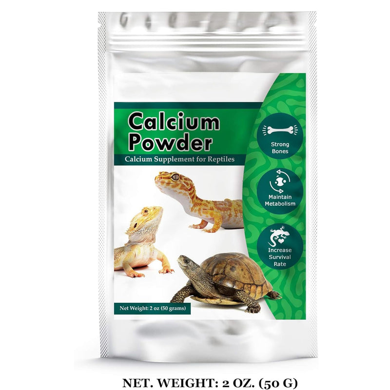CoCoo Reptile Calcium Powder, Ideal for Leopard Geckos, Chameleons, Iguanas, Turtles, Chicken & Dog, Avoid Vitamin D3 Overdose in Bearded Dragons, Lizards Love It, Energy-rich Additional Feed, 2 oz. - PawsPlanet Australia
