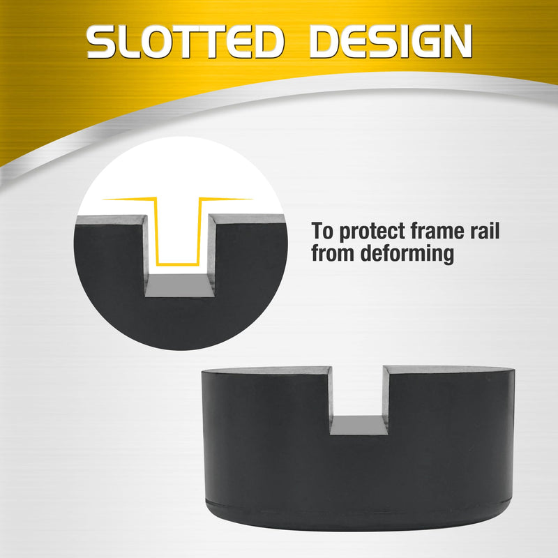 TONDA Floor Jack Rubber Pad, Universal Jack Pad Adapter, Pinch Weld Side Frame Rail Protector (2 Pack) 2 PACK