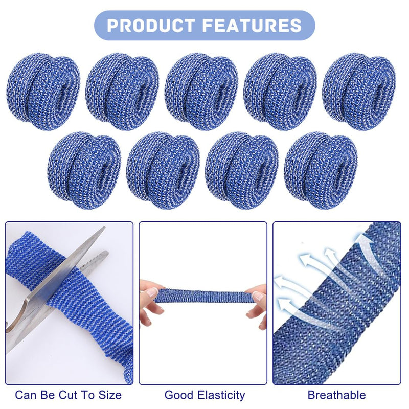 Finger Bandage Finger Roll Tubular Bandage 30 Pieces Breathable Finger Cots Wounds Care Dressings Elastic Thumb Bandages for Finger Sprains First Aid Scald Protection Gardening Work