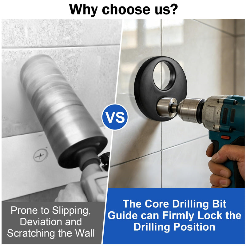 Core Drill Bit Hole Guide – Positioner Compatible with Various Sizes of core Drill bits (7", 2-1/2",1-1/2",),Precise Positioning and Drilling Even on Rough Concrete and Smooth Tile Surfaces 7", 2-1/2", 2-1/4",1-1/2",1-1/4"