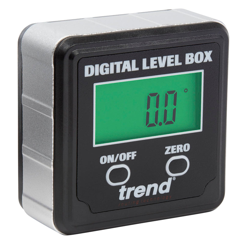 Trend Digital Level Box and Angle Finder (Magnetic Base & LCD Display) for Woodworking and Accurate Table/Miter Saw Angle Setting, Black, DLB