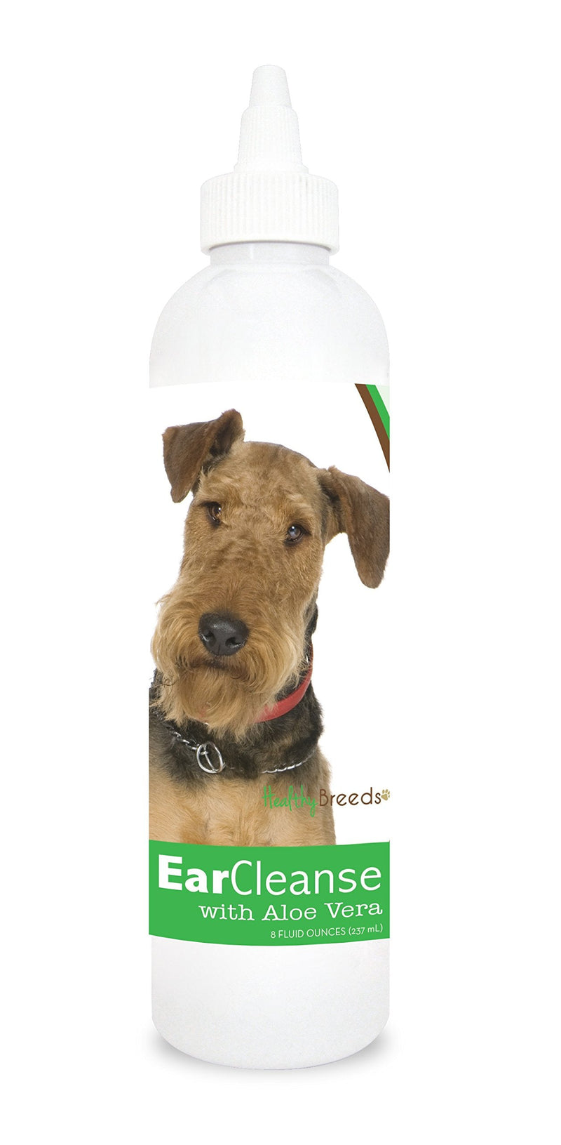 Healthy Breeds Airedale Terrier Ear Cleanse with Aloe Vera Cucumber Melon 8 oz