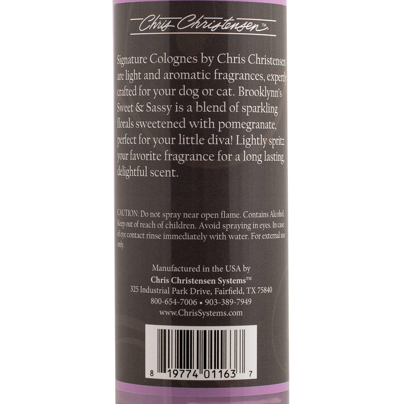 Chris Christensen Smart Scents Brooklynn's Sweet & Sassy Grooming Cologne, Groom Like a Professional, Long Lasting, Designer Fragrances, 4 oz 4 Ounce - PawsPlanet Australia