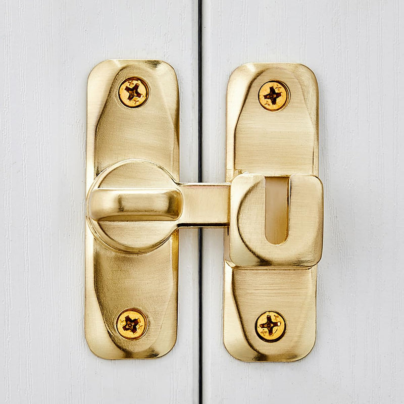 4 Packs Barn Door Latches,Gold 90/180 Degree Gate Lock,Zinc Alloy Right Angle Door Lock Latch,Flip Gate Latches Hardware,Door Security Sliding Door Latch Lock fo Cabinets,Bathroom,Barn Door Gold 4