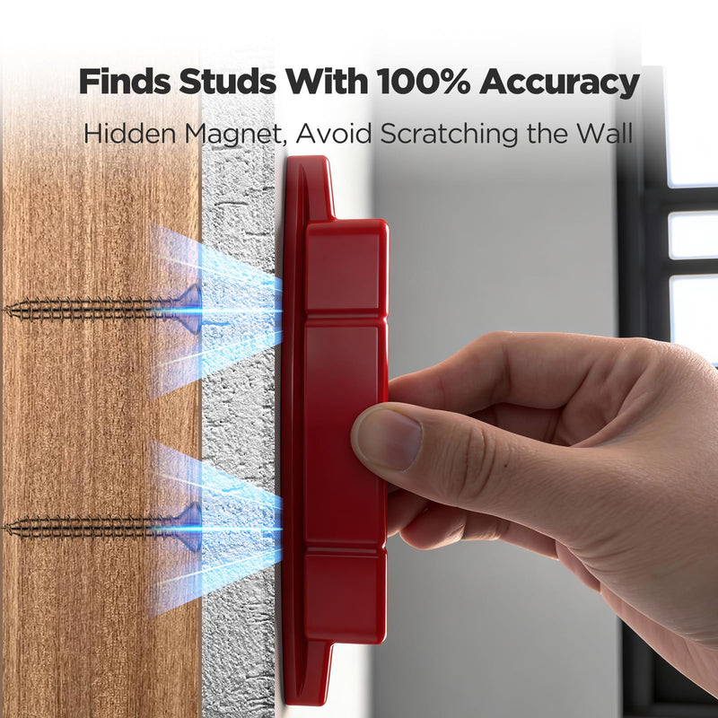2-Pack Magnetic Stud Finder - No Batteries Required, Easy to Use Stud Buddy Tool for Locating Wood Studs, Metal Screws & Nails Through Drywall, Wall Scanner Detector(SF-01)