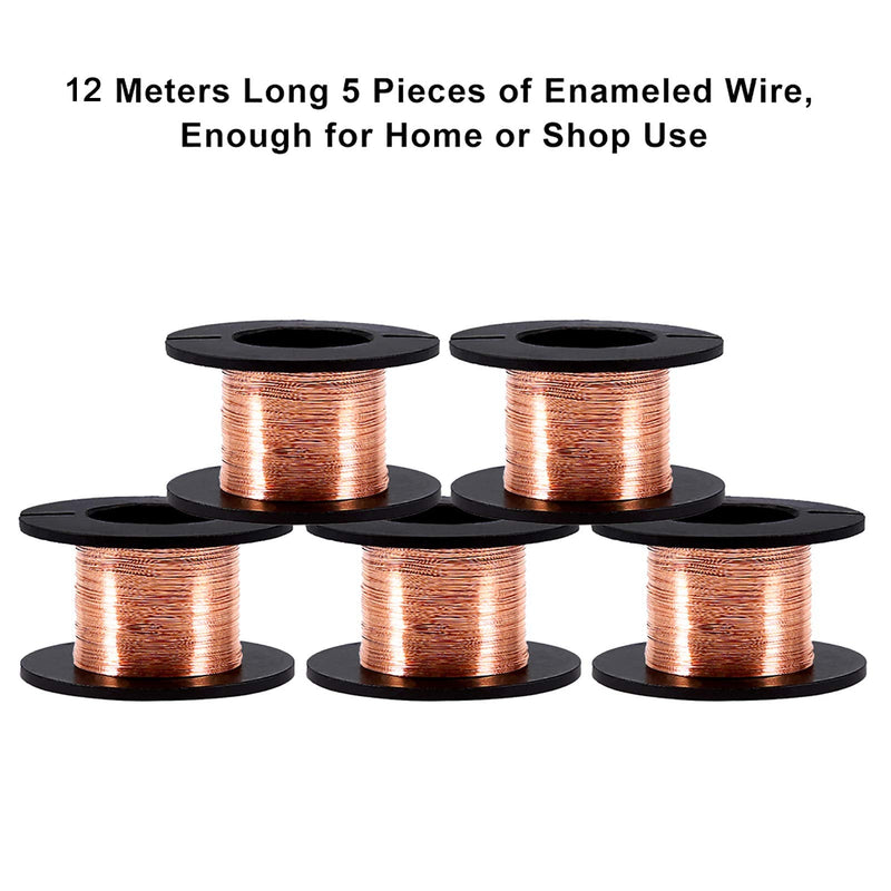 Enameled Copper Wire,5pcs 0.1mm Enameled Copper Magnet Wire for Science, Speaker Coil, Transformer, Inductor, DIY Project,Mobile Phones, Computers, Laptops - NewNest Australia