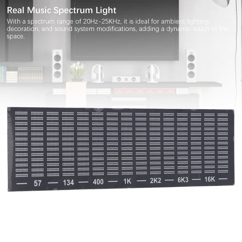 VBESTLIFE Music Spectrum LED Light, LED Sound Controlled Real Music Spectrum Display Pickup Ambient Light Atmospheric Rhythm Light Module for Home Theater, KTV, Bar