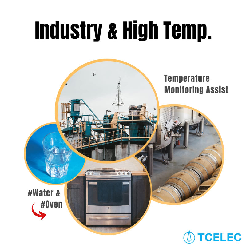 TCE-K02H3-100 K Type Thermocouple Metal Probe for Furnace K-Type Input Instrument Thermocouple Sensor Temperature Available from 77°F to 1112°F