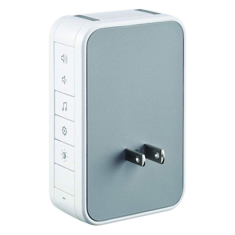 Honeywell Home RDWL313P2000 Doobell Plug-in Wireless Doorbell & Push Button-3 Series, Gray Wireless Doorbell Plug-in w/Push Button Strobe Light