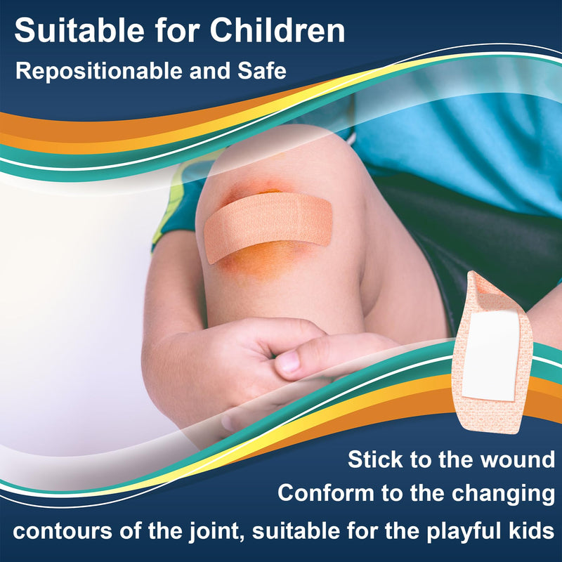Silicone Bandages Extra Large Size for Sensitive Fragile Skin - 2" x 4" 20 Counts - Latex Free Non Allergenic Hypoallergenic Painless Removal Flexible Fabric Bandages