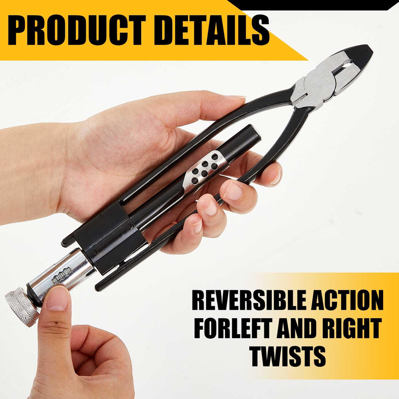 Reversible Safety Wire Twister Pliers with 50ft 0.032 Inch Steel Wire Left and Right Twists Aircraft Twisting Tool Automatic Metal Lock Twister for Aircraft Auto Industry(6 Inch) 6 Inch