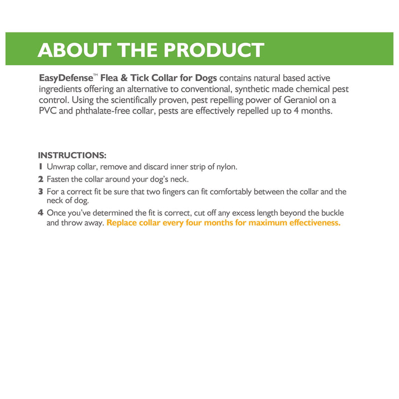 Only Natural Pet EasyDefense Flea & Tick Dog Collar - PawsPlanet Australia
