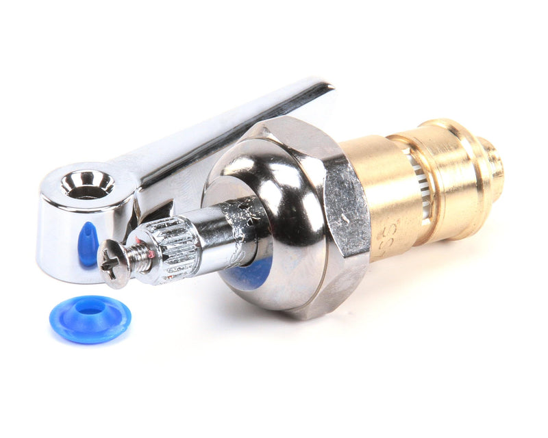T&S Brass 012447-25 Ceramic Cartridge with Check Valve and Lever Handle, Cold, Left Hand Small Chrome