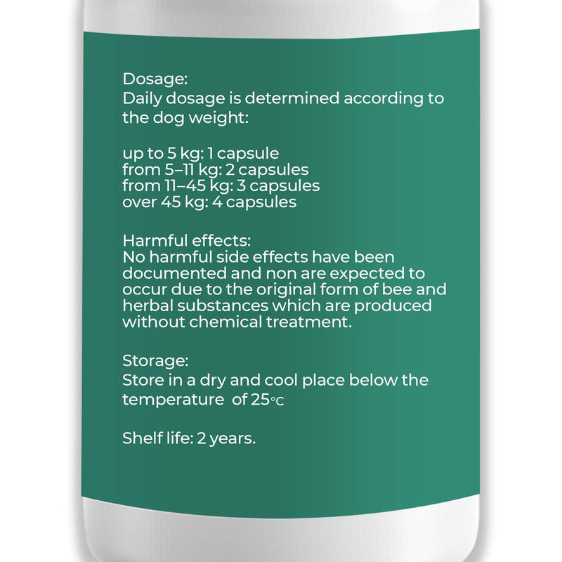 ApiPet Skin - Bee Pollen, Propolis & Biotin Supplement for Dogs - Supports Healthy Skin & Soft Shiny Coats - Itchy Allergy Relief - Vitamin Rich Pet Formula for Immune System Support - 60 Capsules - PawsPlanet Australia