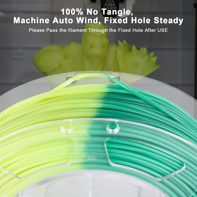 AMOLEN 3D Printer Filament Bundle, PLA Filament 1.75mm, Color Change with Temperature Filament & Transparent Multicolor, 3D Printing Filament 200gX 4 Spools