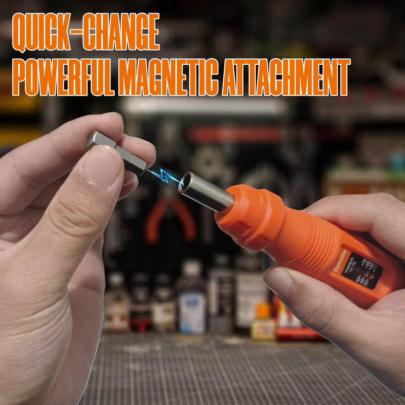 Torque Screwdriver Set, 10-70 In-lb / 1.1-7.8 Nm, 1/4” Drive Torque Wrench Screwdriver Electrician with Range & Audible Click for Scope Mounting Gunsmith Bike Repair