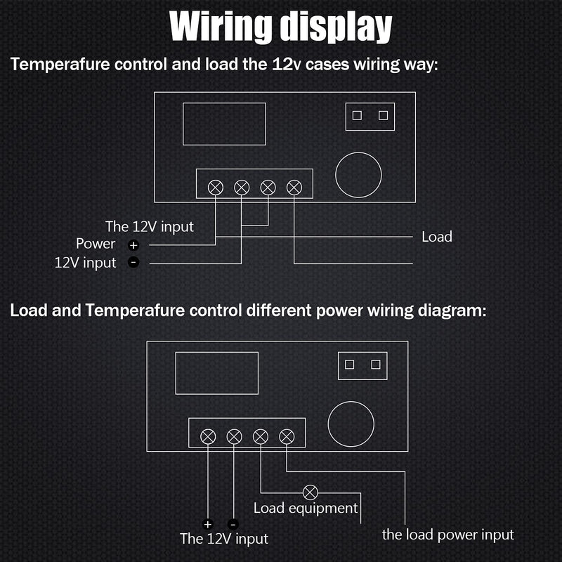 Twidec/DC 12V Temperature Controller Programmable -50 to 110 ℃ (-58 to 230 °F) Red/Blue LED Display Monitor Heating/Cooling Thermostat Control Module with NTC 10K Waterproof Sensor Probe