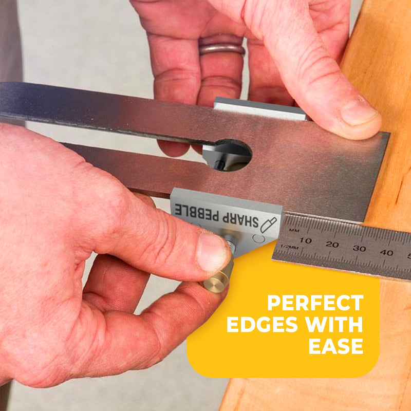 Sharp Pebble Honing Guide - Chisel Sharpening Jig for Chisels and Planes - Fits Chisels 0.25” to 1.96”, Fits Planer Blades 1.41” to 3.22”