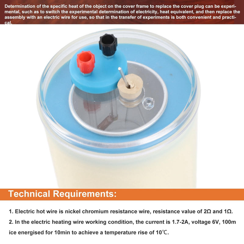 Calorimeter Heat Measurement Electric Calorimeter Device PVC Double Wall Middle School Experimental Physics Laboratory Teaching Equipment for School Students