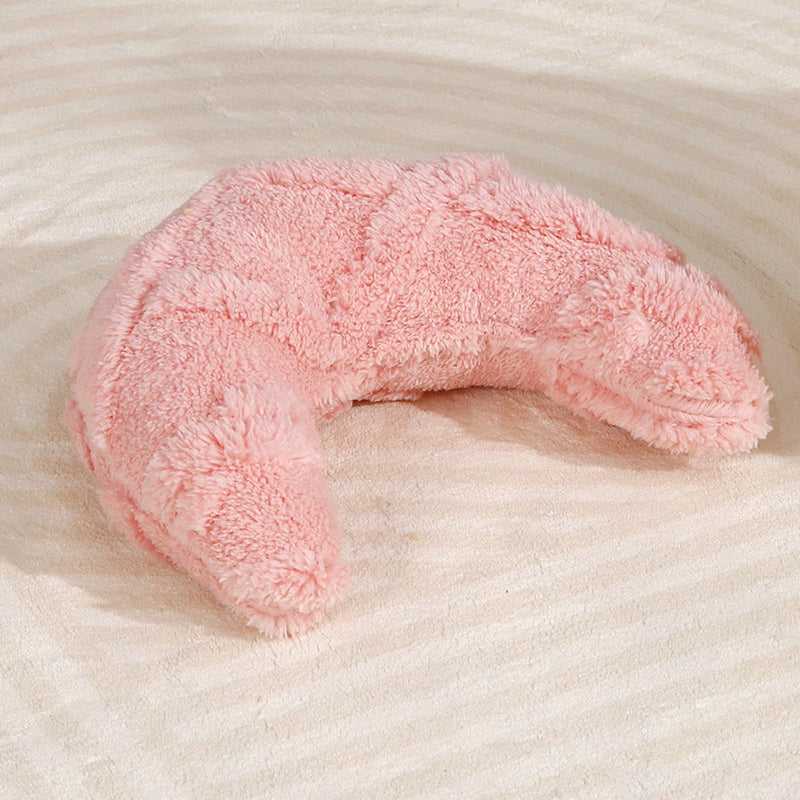 Little Pillow for Cats Puppies Ultra Soft Warm Fluffy Pet Calming Macaron Color Toy Half Donut Cuddler for Joint Relief Sleeping Improve Machine Washable-Pink Pink