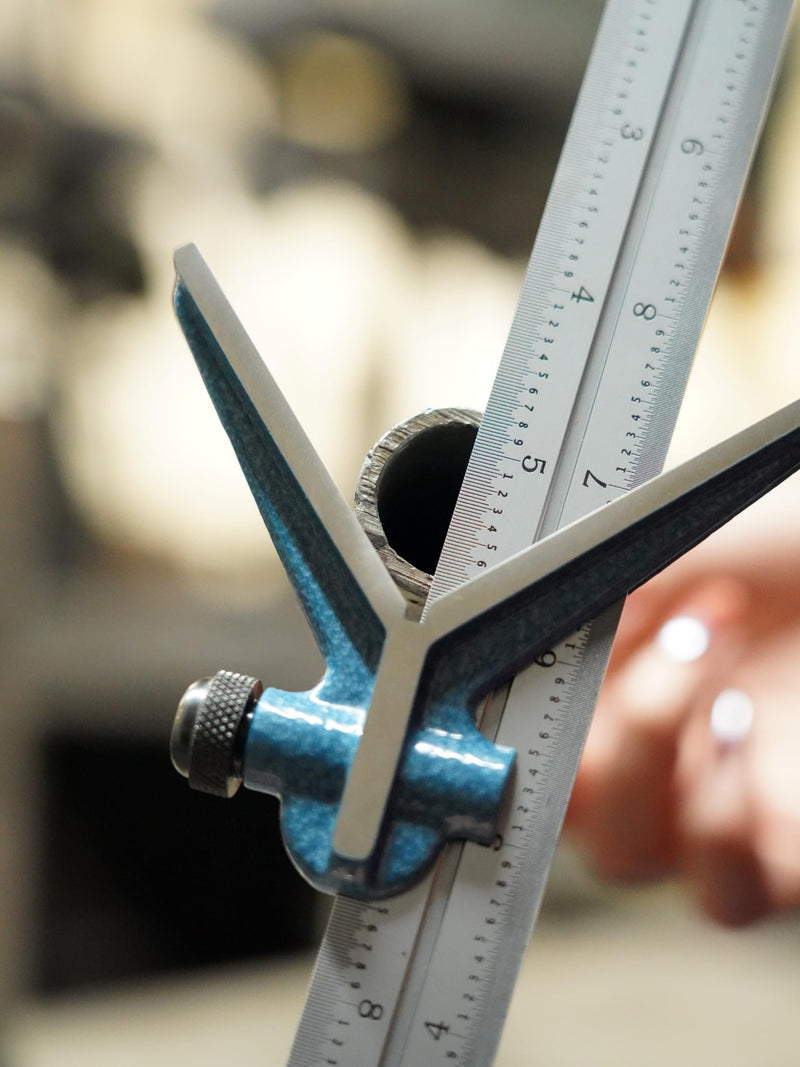 PEC Tools Center Head for 12”/18"/24" Blades, Combination Square Component, Center Finder Made from Cast Iron with Powder-Coat Finish, Trusted by Professionals Since 1960 12"