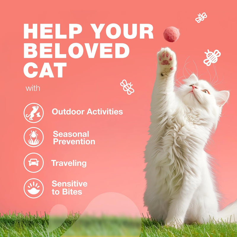 Beloved Pets Flea and Tick Control Treats for Pets - Flea Prevention Soft Chews - Natural Tick Repellent Supplement - Made in USA Chewables - 140 Ct Salmon Fish (only for Cats) - PawsPlanet Australia