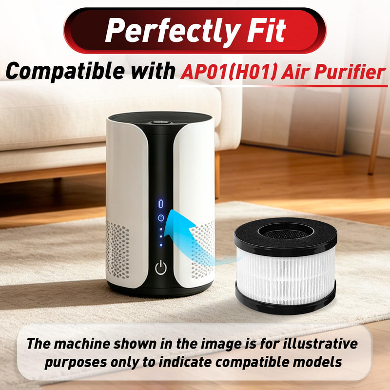 4 Pcs AP01 Replacement Filter Compatible with Himox AP01(H01) Air Purifier