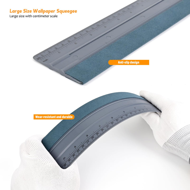 EHDIS Wallpaper Smoothing Tool Kit Wallpaper Smoothing Brush Large Wallpaper Squeegee for Applying Peel and Stick Wallpaper, Vinyl Backsplash Tile,Smoothing Wallcovering T91-U
