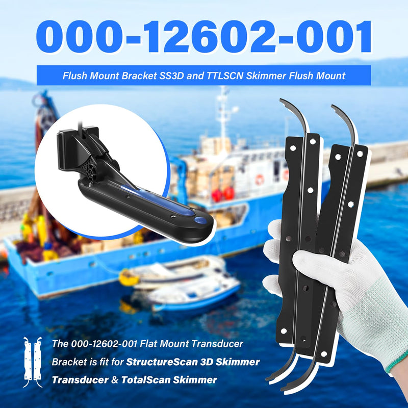 000-12602-001 Flush Mount Bracket Replace for Lowrance SS3D & TTLSCN Skimmer Flush Mount Fit for StructureScan 3D Skimmer Transducer & TotalScan Skimmer