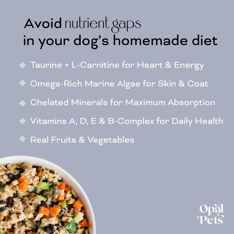 Perfect Powder – Multivitamin for Homemade Dog Food – Vet-Formulated, Whole Food Ingredients – Vegan, Non-GMO – Vitamins, Minerals, Omega-3s – 11 oz