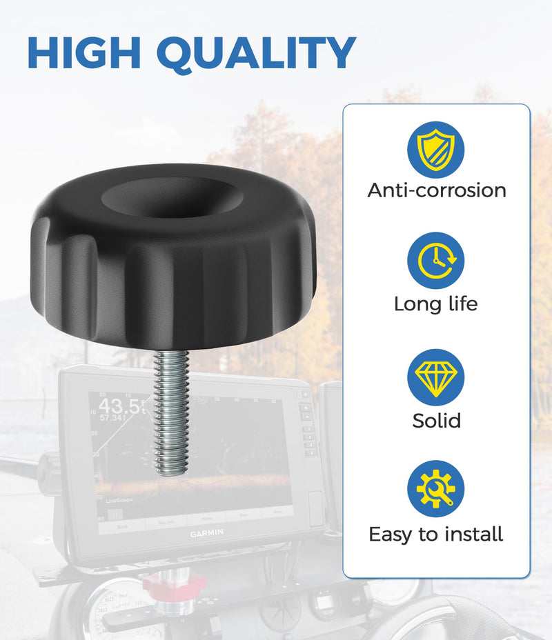 Mount Knobs for Garmin Bail Mount,2 Pack,Durable Superior PP Materials Replace Knob Compatible with Garmin Echomap, VHF Gpsmap, HDS, Elite，f/7xx Series，f/GPSMAP® 7x3 Series(2pcs)