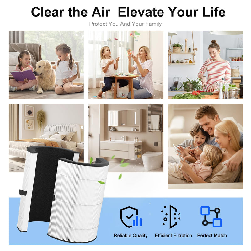 T10i Filter Compatible with Blueair ComfortPure T10i, 2-Pack