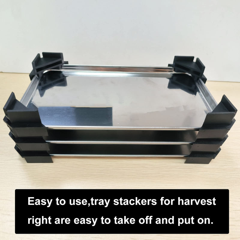 PIAOLGYI 12 Pcs Tray Stackers for Harvest Right Freeze Dryer Accessories Compatible with Harvest Right Trays,Black(ONLY Tray Stackers) Black