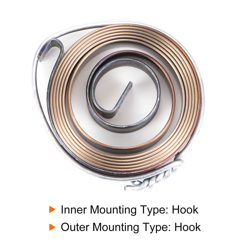 HARFINGTON Drill Press Return Spring, 45 x 10 x 0.8mm Quill Spring Feed Return Coil Spring Assembly Spring Steel Chemical Blackening Finish for Drill Press