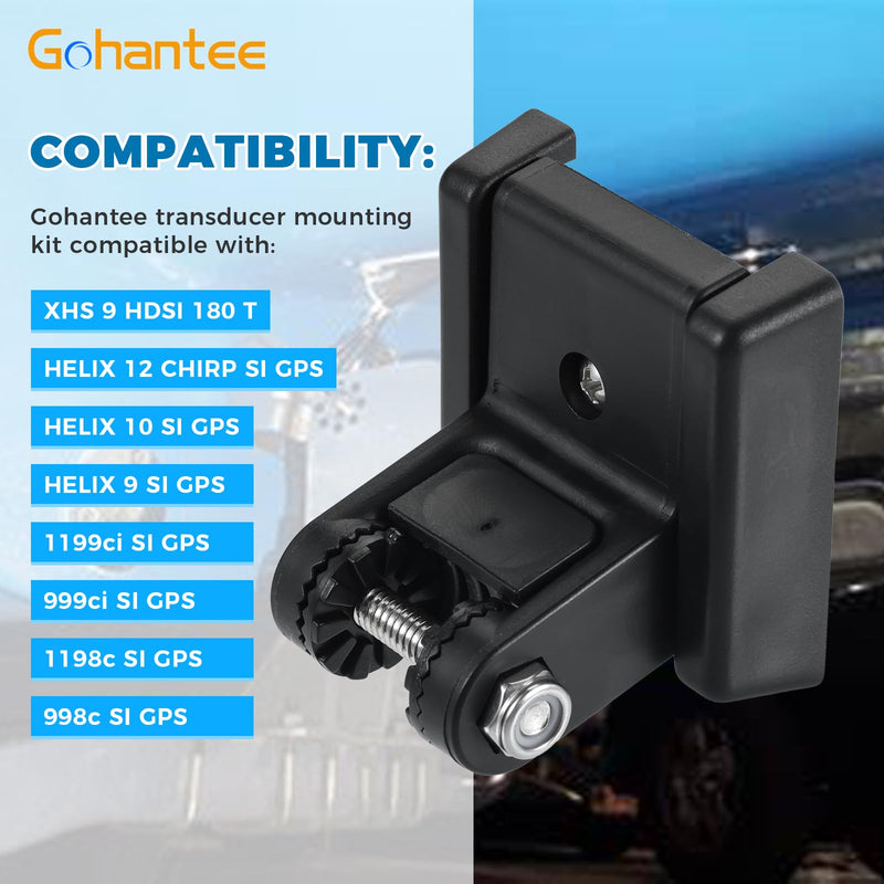 7400931 Transducer Bracket, Transducer Mounting Plate Compatible with MHX XNT XHS Model Transducers for Fishfinder Sensors Transom Mounting Plate Transom Mounting Hardware Kit Transducer Mount