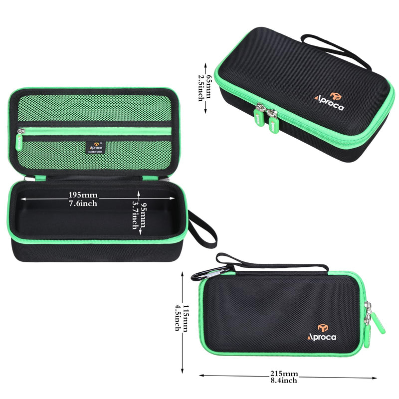 Aproca Case Compatible with Franklin Sensors ProSensor M210 710 710+ T13 Stud Finder, Storage Portable Bag for Accessories -Black+Green Zipper (Case Only) Green zipper