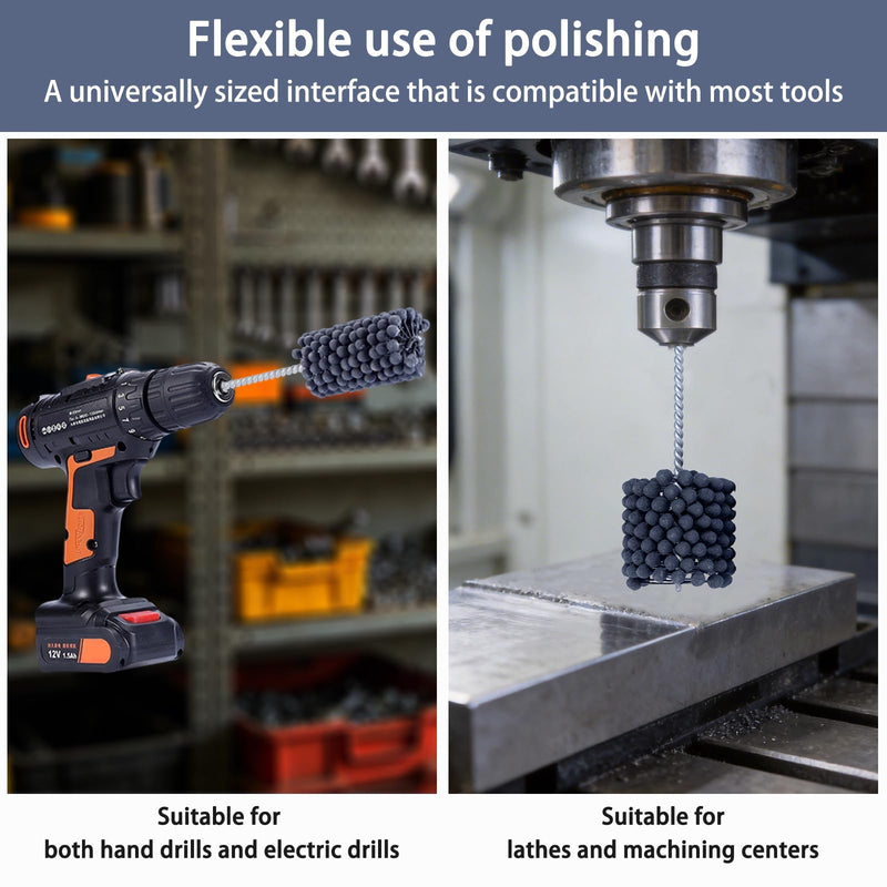Flexible Cylinder Hone Brush Engine Honing Deburring Deglazing Tool | 240 Grit Silicon Carbide Ball Abrasive for Brake, Hydraulic Pneumatic Cylinder, Mild Steel & Stainless Steel Rebuilding 3.75” 3.75”