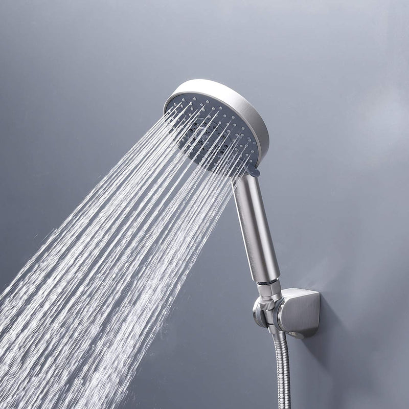 KES Shut Off Valve Brass Shower Head Valve with Handle Lever G1/2 Water Flow Control Valve Regulator Brushed Nickel, K1140B-2