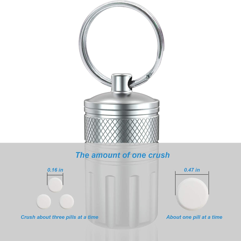 Pill Crusher & Cases, Medicine to Fine Powder, Stainless Steel Crushes Pills, Waterproof (Vitamin Crusher)
