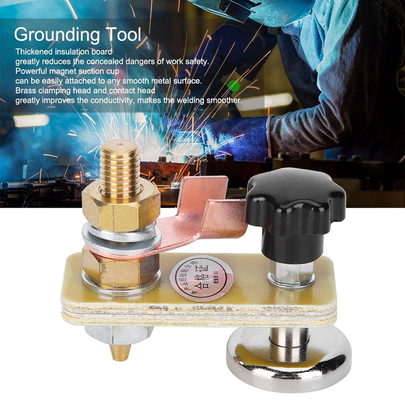 Magnetic Welding Support Upgrade Magnetic Welding Head Magnetic Ground Clamp Welding Magnet Head Copper Tail Welding Accessories Strong Magnetism Large Suction Welding Support Tool