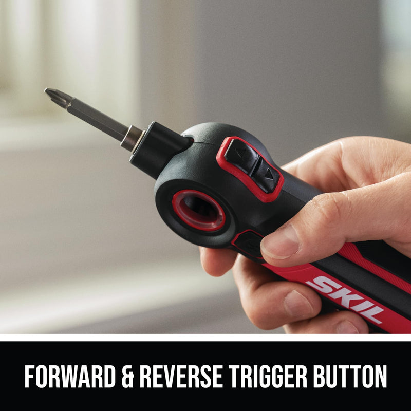 SKIL Twist 2.0 Rechargeable 4V Screwdriver with Pivoting Head, Torque Setting, USB-C Charging Cable & 2PC Bit Set-SD5619-01 No Size 4V Screwdriver_Twist 2.0 2pc Set