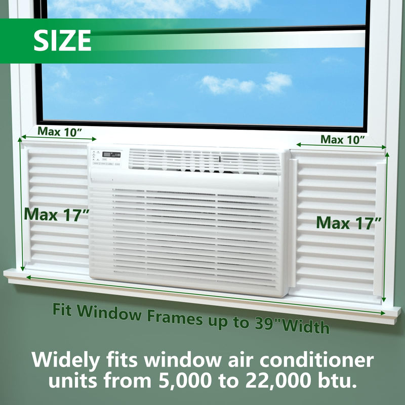 Window AC Insulated Side Panels with 4 edge banding strip Insulation Foam 2P