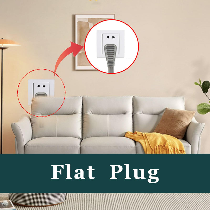 EP 3 Ft Heavy Duty Appliance Extension Cord - 14 Gauge 3 Prong SPT-3 Cable Wire, Ideal for Air Conditioners, Refrigerators, and Major Appliances - Indoor Use, Gray Grey